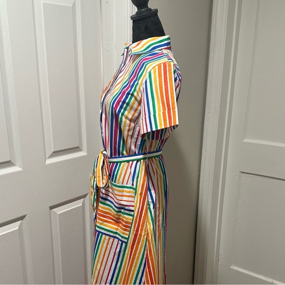 Christopher John Rogers Striped Shirt Dress - Picture 5 of 12